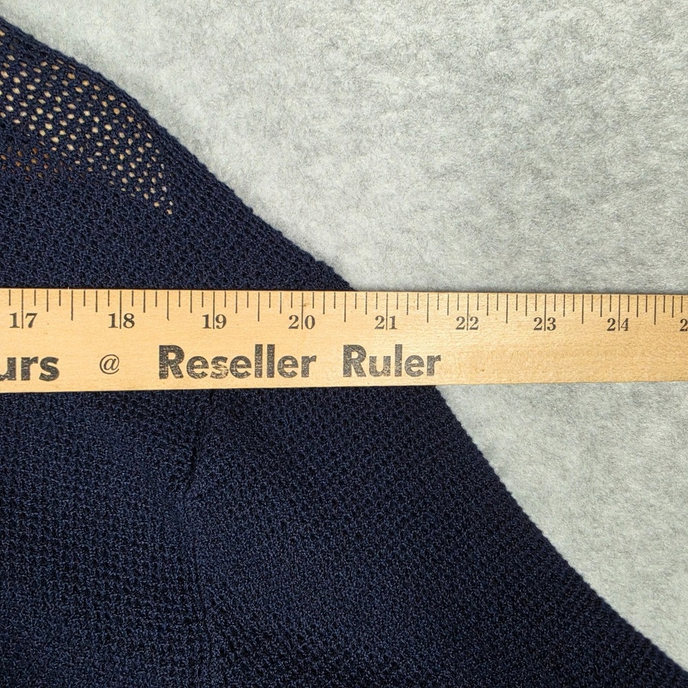 GAP Polo Shirt Mens Size Large Navy Blue Short Sleeve Polo Sweater Open Knit NEW - Picture 8 of 11